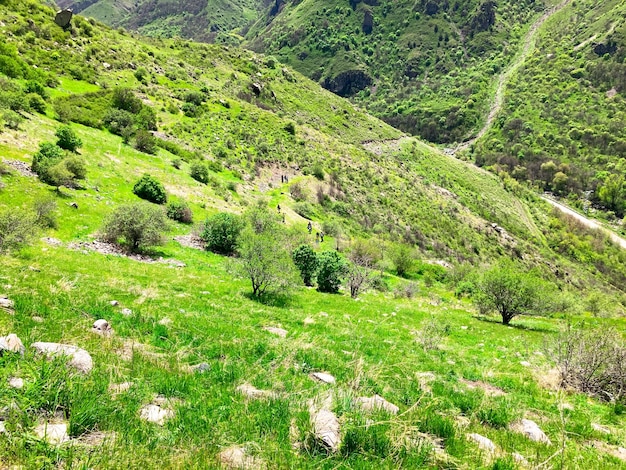 Beautiful nature landscape and mountain blue sky armenia vayots dzor province