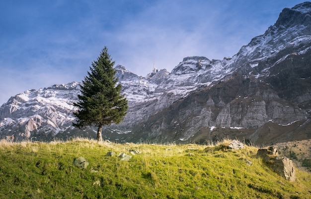 Beautiful nature landscape mountain in Switzerland