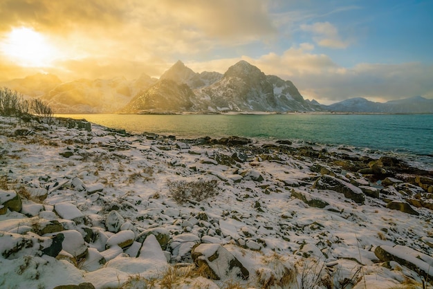 Beautiful nature lanscape of Lofoten in Norway