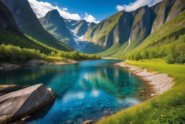 Beautiful nature norway natural landscape