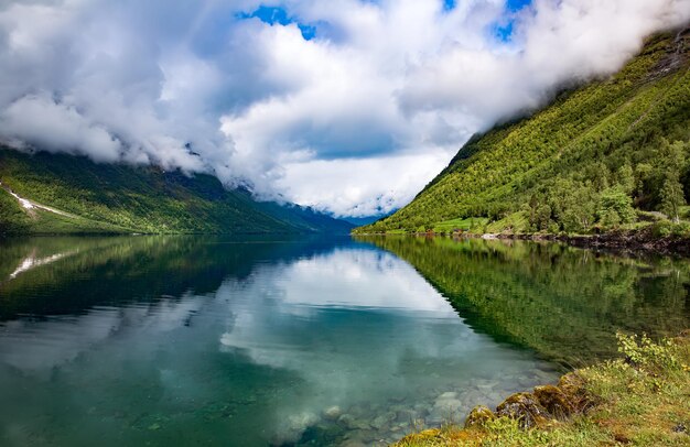 美しい自然ノルウェーの自然の風景。