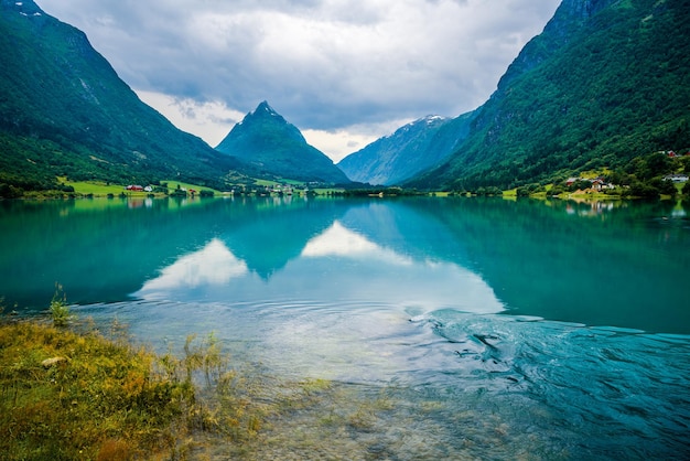 美しい自然ノルウェーの自然の風景。