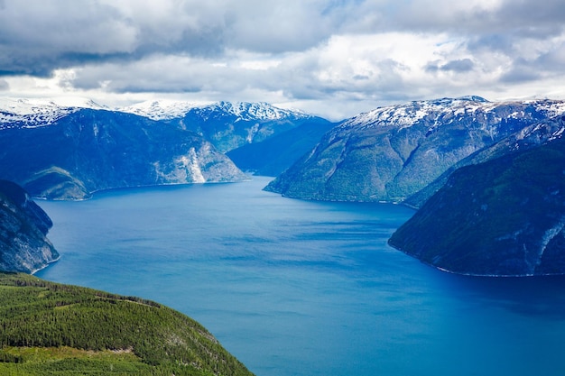 美しい自然ノルウェーの自然の風景。