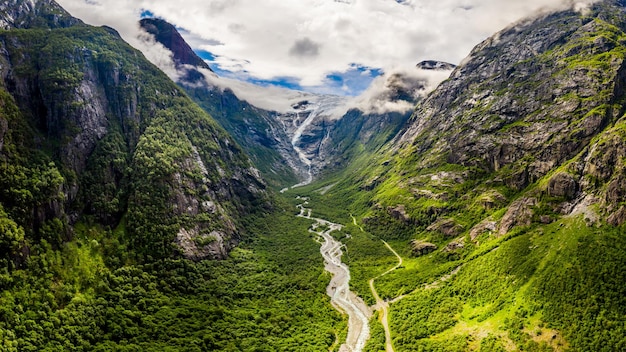 美しい自然ノルウェーの自然の風景。