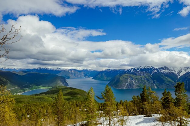 美しい自然ノルウェーの自然の風景。