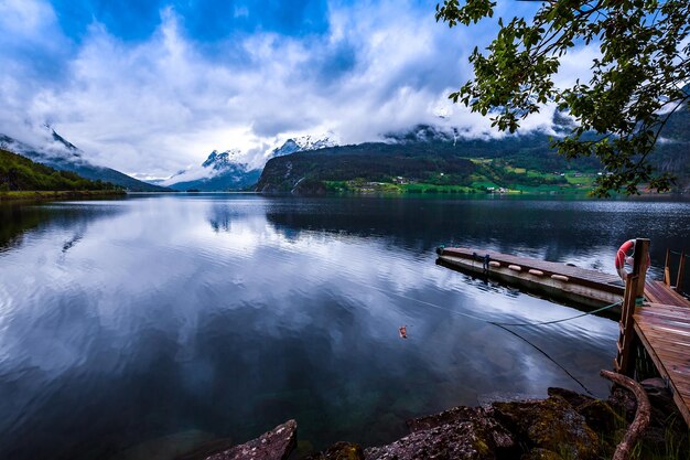 美しい自然ノルウェーの自然の風景。