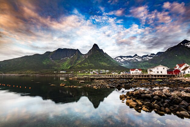 美しい自然ノルウェーの自然の風景。