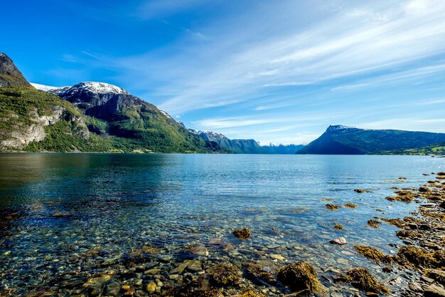 美しい自然ノルウェーの自然の風景。