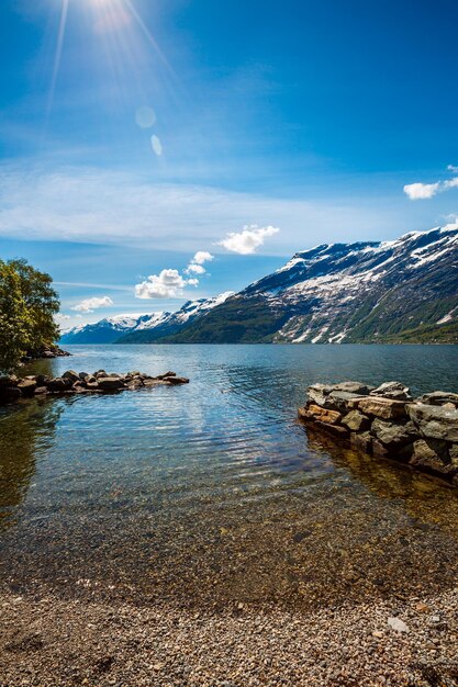 아름 다운 자연 노르웨이 자연 풍경입니다.