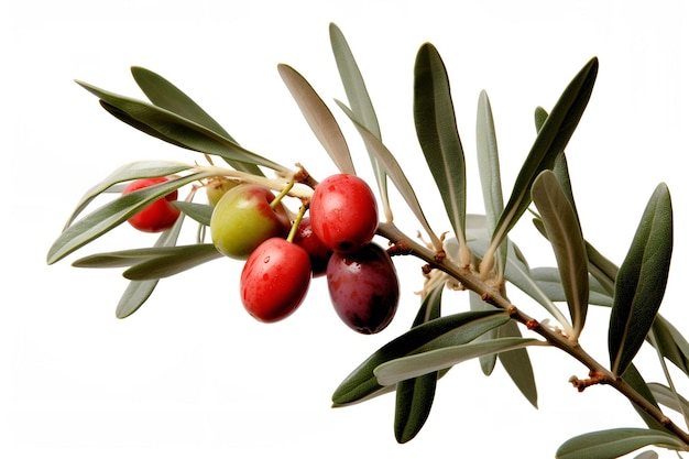 красивая природа оливковая ветвь изолированный белый фон