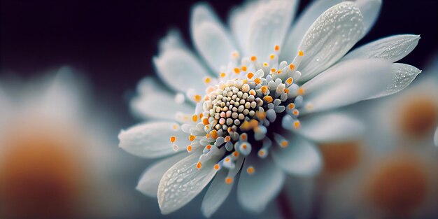 아름다운 자연 파노라마 배경놀라운 꽃의 매크로 샷 판타지 꽃 예술 AI 생성