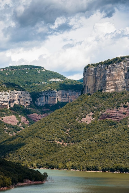 Beautiful nature at Sau Reservoir in Spain.