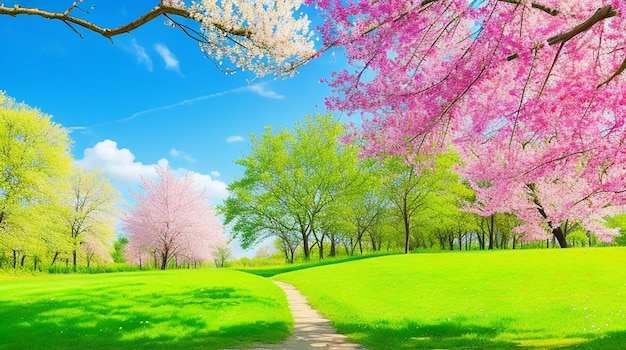 Beautiful nature spring background