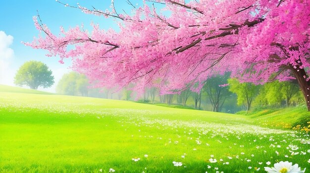 Beautiful nature spring background