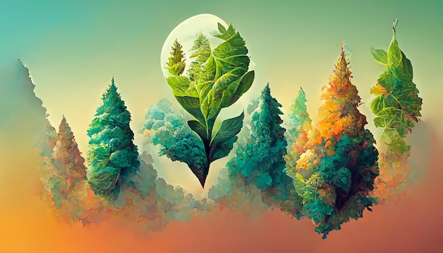 Beautiful Nature Upside Down or Inside Out Illustrations