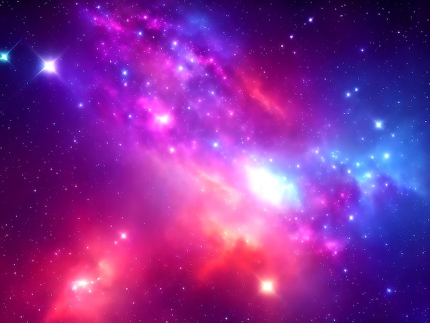 Beautiful nebula galaxy with many stars wallpaper generative ai