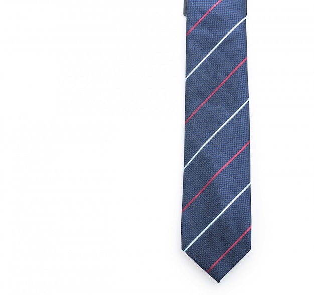 beautiful necktie on white