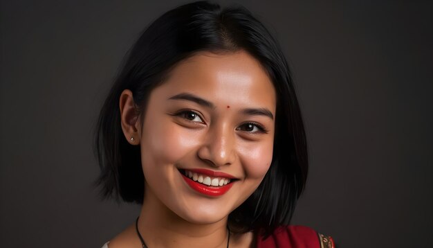 Foto bella ragazza nepalese