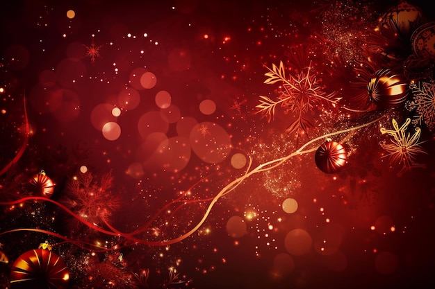 Beautiful New Year and Christmas background AI Generated