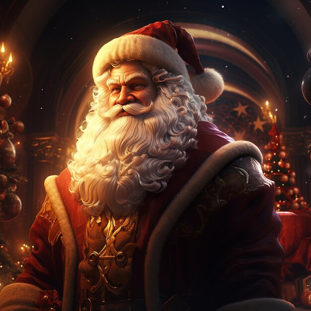 A beautiful nice santa claus generated by ai