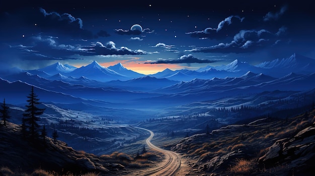 Beautiful night landscape