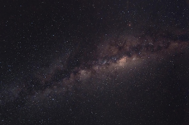 Bellissimo cielo notturno con stelle della galassia della via lattea