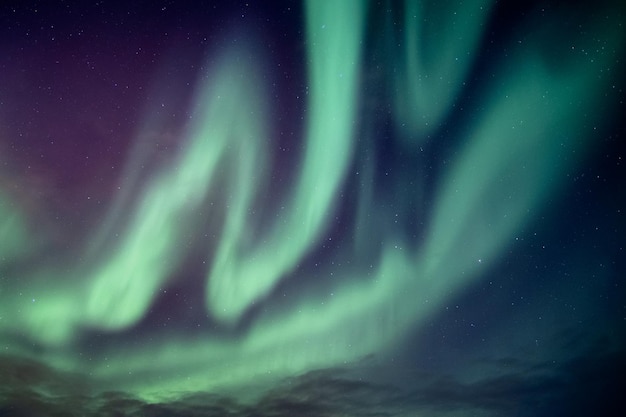 Beautiful northern lights or aurora borealis explosion