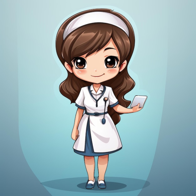 Beautiful nurse standing alone