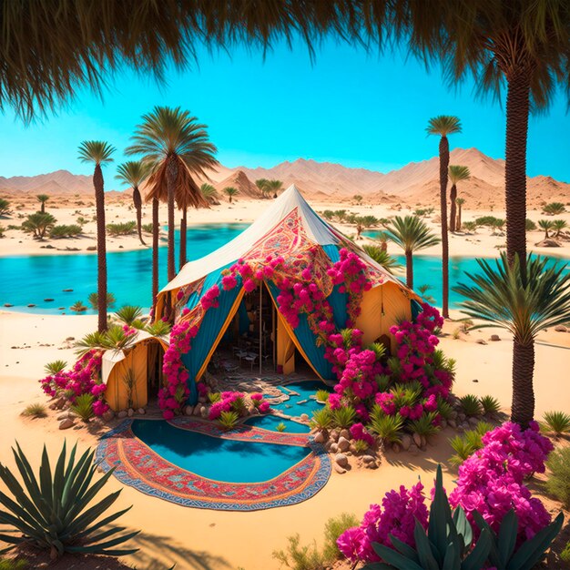 Beautiful oasis in the desert