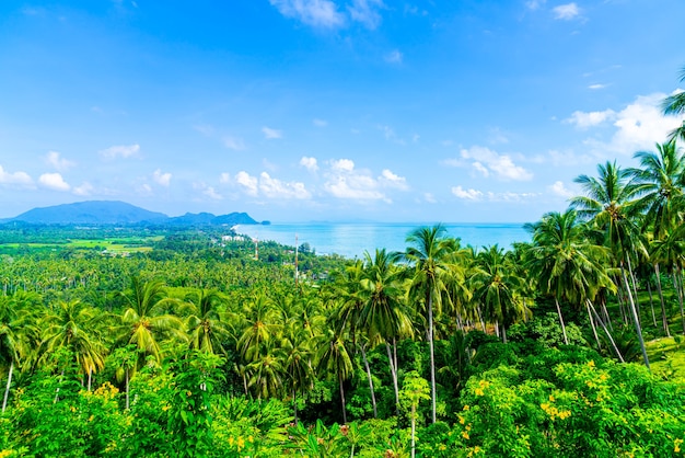 beautiful ocean sea veiw at Naern Thae Wada viewpoint in Nakhon Si Thammarat, Thailand