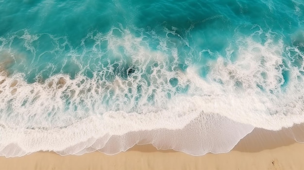 Beautiful ocean waves beach background great design for any purposes Travel background Summer vacation Tropical beach