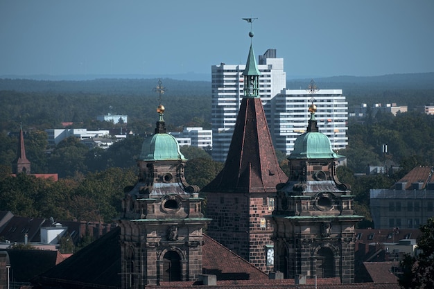 Фото Красивые старые здания в нюрнберге бавария регион средняя франкония германия