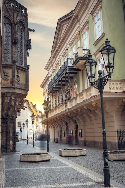 Photo beautiful old streets of prague