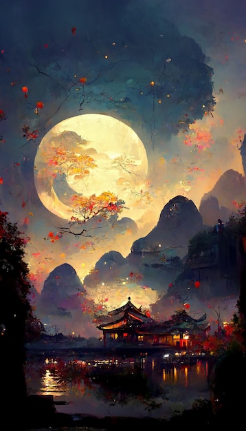 Beautiful only one mid autumn festival