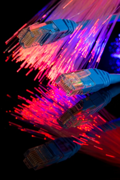 Beautiful optical fiber detail