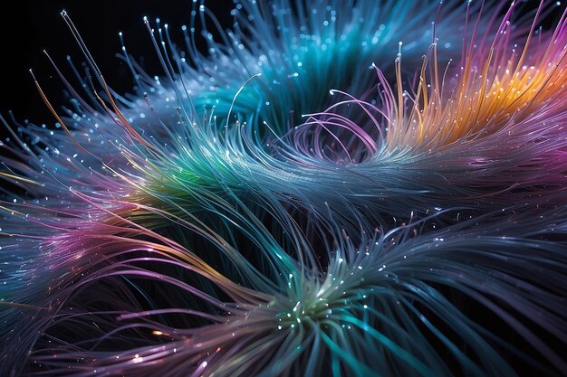 Beautiful optical fiber detail