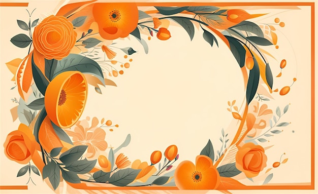 Beautiful orange floral background