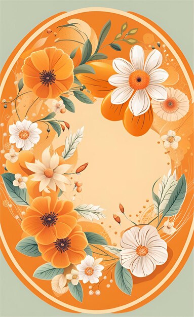 Beautiful orange floral background