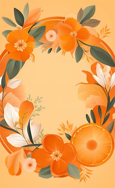 Beautiful Orange Floral Background