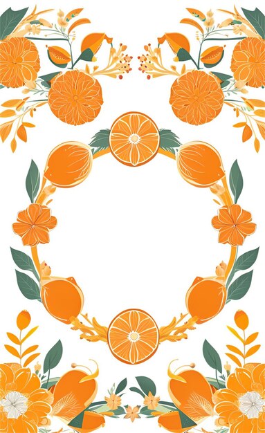 Photo beautiful orange floral background