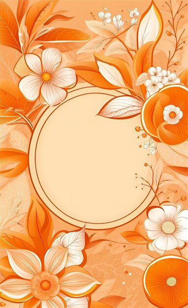 Beautiful Orange Floral Background