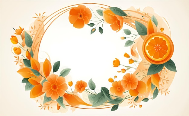 Beautiful Orange Floral Background