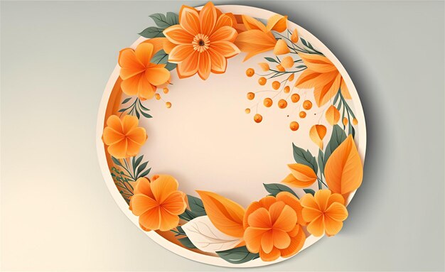 Beautiful orange floral background