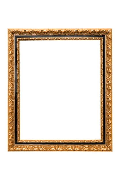 Beautiful orange frame isolated on white background