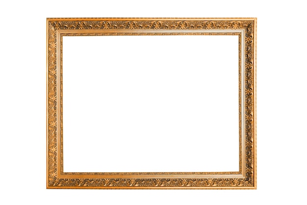 Beautiful orange frame isolated on white background