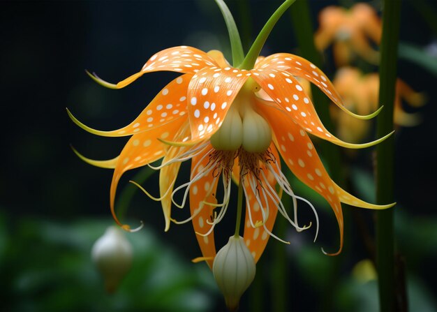 beautiful orchid flower in the garden close up