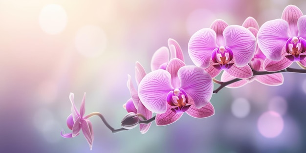 Красивый цветок орхидеи, увеличенный в макро