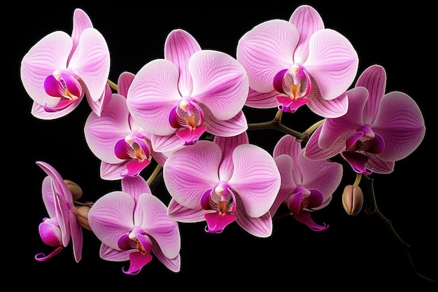 Beautiful Orchid pink flower botany Generate Ai