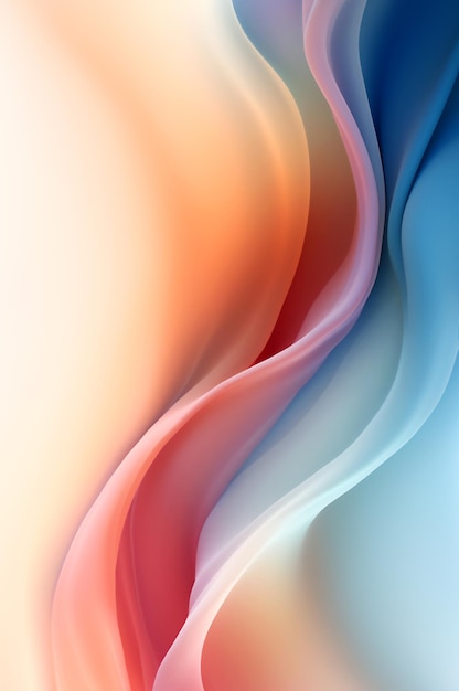 Beautiful organic abstract pastel colored gradient waves background