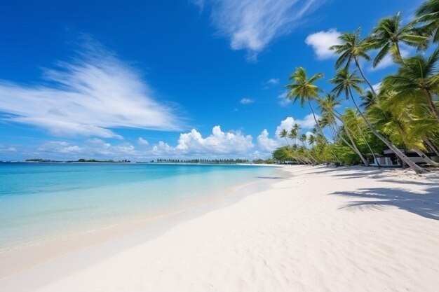 Beautiful outdoor tropical beach and sea in paradise island